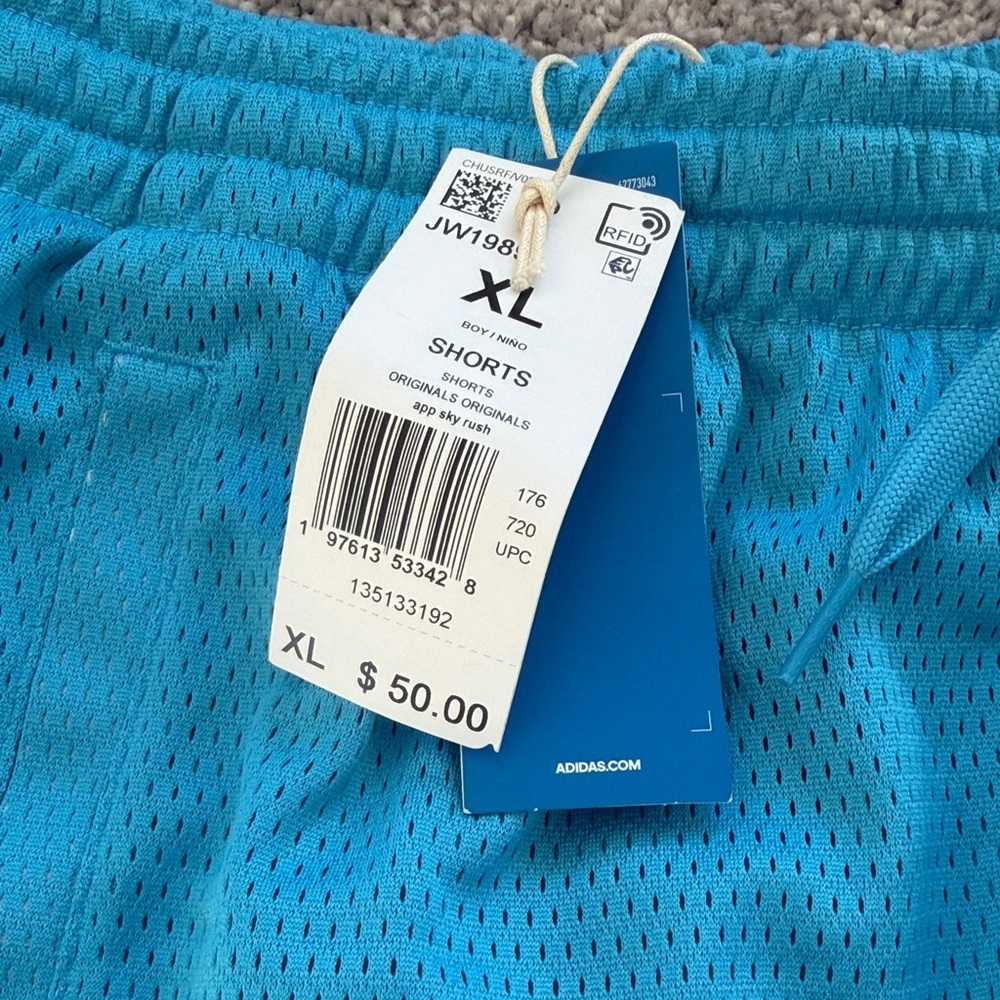 Adidas Turquoise Mesh Shorts - Picture 4 of 4